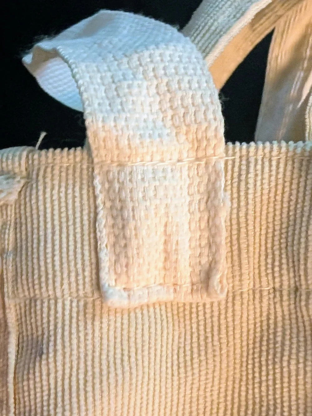 NWOT 2023 WantGor Small Beige Minimalist Corduroy Crossbody Tote Bag